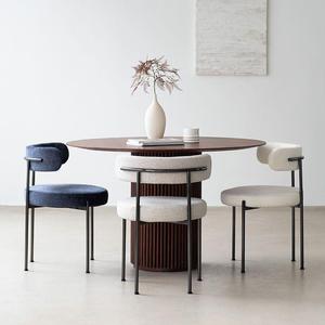 <span class=keywords><strong>Sedia</strong></span> da Pranzo in Acciaio Inossidabile di Lusso Nordico con Imbottitura Morbida Design Semplice e Moderno per Caffè, Soggiorno e Sala da Pranzo - Product Image 3