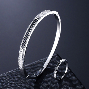 Rakol ชุดแหวนแบบเปิดสร้อยข้อมือ SP3108สวยงามสำหรับผู้ชายและผู้หญิงเครื่องประดับ - Product Image 2