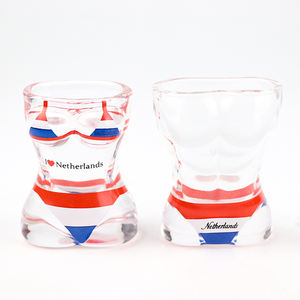 Vente en gros de logo personnalisé Islande Pays-Bas nation drapeau souvenir cadeau touristique bikini sexy shot glass - Product Image 6