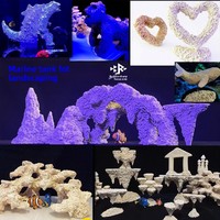 Décoration de Caverne pour Aquarium d'Eau Salée FOT, Pierre en Céramique Cuite à Haute Température pour Aménagement Paysager d'Aquarium, Godzilla King Kong Dragon Palace
