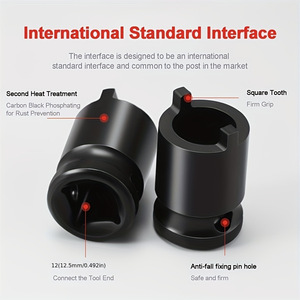 Socket Wrench 1/2 In Hex Drive Ball Hex Industrial Grade High Carbon Steel Sandblasting Surface Treatment - Product Image 3