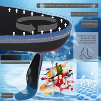 Semelles orthopédiques de sport en gros, coussin EVA, soutien de la voûte plantaire en TPU, tissu respirant, absorption des chocs pour la course et l'usage quotidien