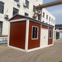 Maison modulaire à toit incliné résistante au vent fort pour l'hébergement du personnel des sites miniers isolés et l'espace de bureau temporaire