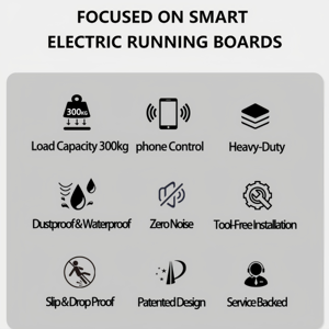 Marchepieds latéraux électriques automatiques en alliage d'aluminium avec lumière LED pour <span class=keywords><strong>jeep</strong></span> wrangler Jk Accessoires Marchepieds électriques - Product Image 6