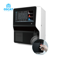 Analyseur d'hématologie vétérinaire OSCAT EX-BHA-3000 VET à 3 parties, écran tactile de 10,4 pouces, 60 échantillons/heure, certifié CE de classe II