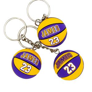 2025 mundo creativo 3D Mini baloncesto modelo llavero deportes Fans Copa Campeonato recuerdo colgante llavero - Product Image 2