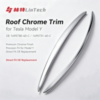 Garniture de toit chromée LinTech pour Tesla Model Y 1495730-40-C 1495731-40-C, remplacement direct OE, accessoires automobiles, vente en gros