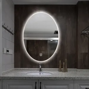 Hilton hotel LED clock electric makeup mirror backlit makeup mirror CTL206