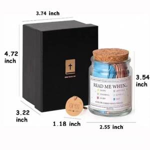 Cross-Border Manufacturer Wholesale <b>Christmas</b> Prayer Bottle Colorful Paper Good Luck Jar Party Decorations New Year's - Product Image 4