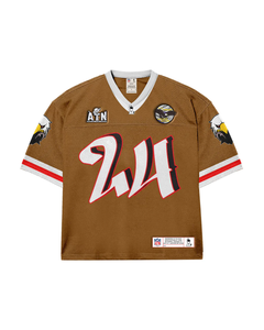 Maillot de football col en V personnalisé pour femmes hauts courts vêtements de football américain Sublimation maille t-shirt respirant Options de taille plus - Product Image 1