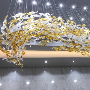 Liyu Twisted Leaf Hanging <b>Ceiling</b> Decor <b>Light</b> 1x1x1m LED Hotel Guesthouse Chandelier Pendant Lighting - Product Image 3