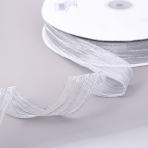 Nastro in Organza Plissettato a Doppia Faccia da 1 Pollice in Colori Solidi per Accessori per Capelli Fatti a Mano - Product Image 6