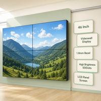Écran vidéo mural LCD IPS de 46 pouces, cadre de 1,8 mm, luminosité élevée de 700 nits, avec garantie de 2 ans pour les centres commerciaux et les magasins de détail