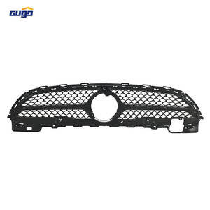 Calandre avant de course GUGO W205 pour Mercedes Classe C W206 2022, motif étoile diamant, argentée, pièces de remplacement pour pare-chocs extérieur - Product Image 5