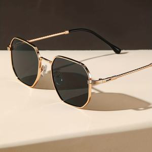 Z110 Fashion Geometric <b>Frame</b> Men's Trendy Eyewear 1 Pair of Mens Metal Punk Sunglasses - Product Image 1