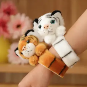 Pulsera de peluche de Animal salvaje, el más Popular, Tigre, Panda, perro, leopardo