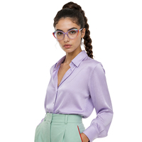 Montures de lunettes en acétate laminé, forme œil de chat arrondie, monture complète, bloc de couleurs, lunettes optiques pour collections en gros