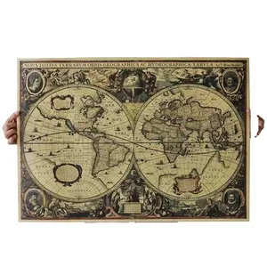 Garage Dekoration Kunstdrucke Vintage World Navigation Karte Wand Alte Charts Retro Craft Paper Malerei Poster Karte Karte Home