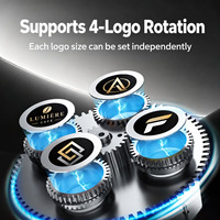 Projecteur de logo LED 200W avec zoom, taille d'image réglable, 4 logos rotatifs, lumière Gobo pour le marketing commercial des marques