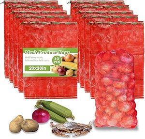 Huamaohengchun 10 Bolsas de Malla Duraderas de 31''x20'' Reutilizables y Transpirables con Cordón, Capacidad de 33 lb para Productos Frescos, Cebollas y Patatas - Product Image 6