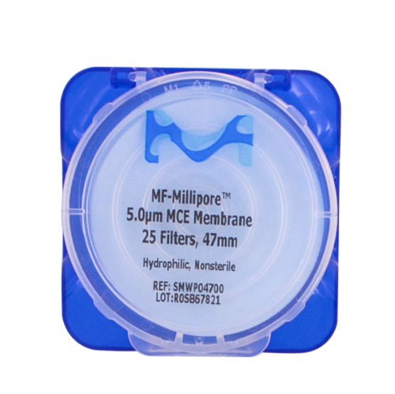 Millipore Filters Mixed Cellulose Esters Hydrophilic 5.0um 47mm White Plain SMWP04700 FDR-302-050U 25pcs 1 Box