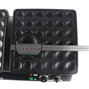Dubbele Kop Kleine Pannenkoekenmaker 72 gaten Elektrische Poffertjesgrill Anti-aanbaklaag RVS Commerciële <span class=keywords><strong>Mini</strong></span> Pannenkoekenmachine - Product Image 4
