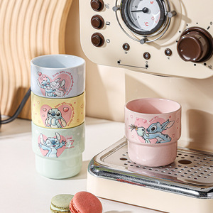 Juego de 4 Tazas Apilables de Cerámica Stitch, Tazas de Porcelana con Dibujos Animados para Café, Agua, Té, Regalo para el Hogar - Product Image 2