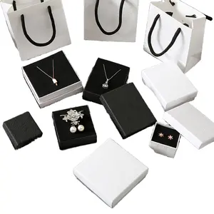 Bangdi usine noir blanc bijoux emballage boîte Simple boucle d'oreille anneau boîte à bijoux collier Bracelet fille boîte à bijoux