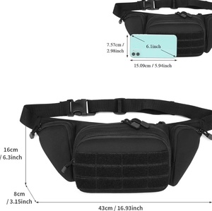 Sac <span class=keywords><strong>de</strong></span> <span class=keywords><strong>ceinture</strong></span> pour homme Sac tactique <span class=keywords><strong>militaire</strong></span> pour moto Sac à outils Poitrine Hip Sports Rider Camping Sling Nylon Bag - Product Image 2