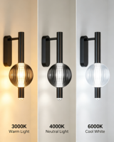 Applique murale moderne en verre côtelé vertical, lampe murale de chevet de luxe pour chambre à coucher, hôtel, villa, lumière décorative murale, OEM ODM personnalisable disponible