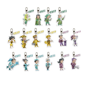MBTI-Porte-clés de <span class=keywords><strong>type</strong></span> personnalité, pendentif cartable double face en acrylique, décoration de sac à dos - Product Image 6