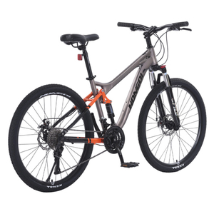 Bicicletta da Montagna 24/26/27 Pollici, 21 Velocità, Freni a Disco Doppi, Telaio in Acciaio al Carbonio, per Ragazzi e Uomini, Ideale per Scuola, Lavoro, Campeggio Estivo - Product Image 2