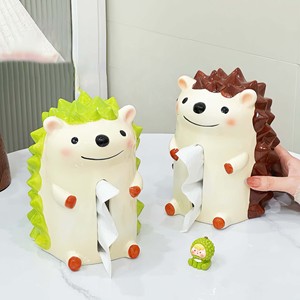 Mới Đến Dễ Thương Hedgehog Hình Dạng Mô Gốm Chủ Phim Hoạt Hình Động Vật Handmade Trang Trí Mô Hộp Khăn Ăn Hộp Chủ 15*14*18.5Cm - Product Image 2