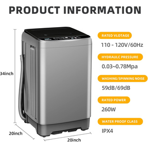 Lavadora automática de carga superior de 10kg/13kg/15kg/20kg de una sola tina para uso doméstico y hotelero, nueva condición, máquina de limpieza de ropa - Product Image 2