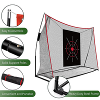 Filet d'entraînement de golf multifonctionnel 10x7 pieds, filet de frappe pour golf, softball et baseball, filet d'entraînement de swing intérieur/extérieur avec maille renforcée