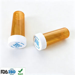 Botella <span class=keywords><strong>de</strong></span> Plástico Vacía para Pastillas <span class=keywords><strong>con</strong></span> Tapa a Prueba <span class=keywords><strong>de</strong></span> Niños, Envase Pequeño <span class=keywords><strong>de</strong></span> 6 Dram para Medicamentos, Estuche Organizador <span class=keywords><strong>de</strong></span> Pastillas para Viaje - Product Image 1