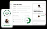 Aplicación de escritorio de reclutamiento de trabajo personalizada profesional utilizada para visualización de información de recursos humanos globales restaurantes en línea Digital