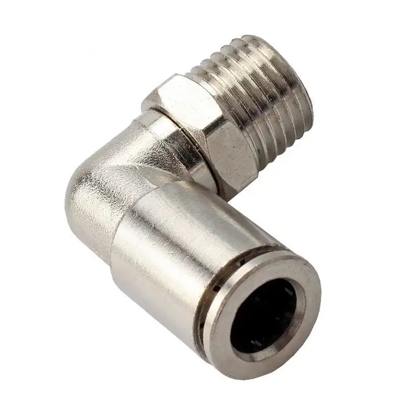 Coude mâle en laiton de haute qualité Karen bon marché, 1/4 "Tube OD x 1/4" filetage Push to Connect Tube Fittings pour compresseurs d'air