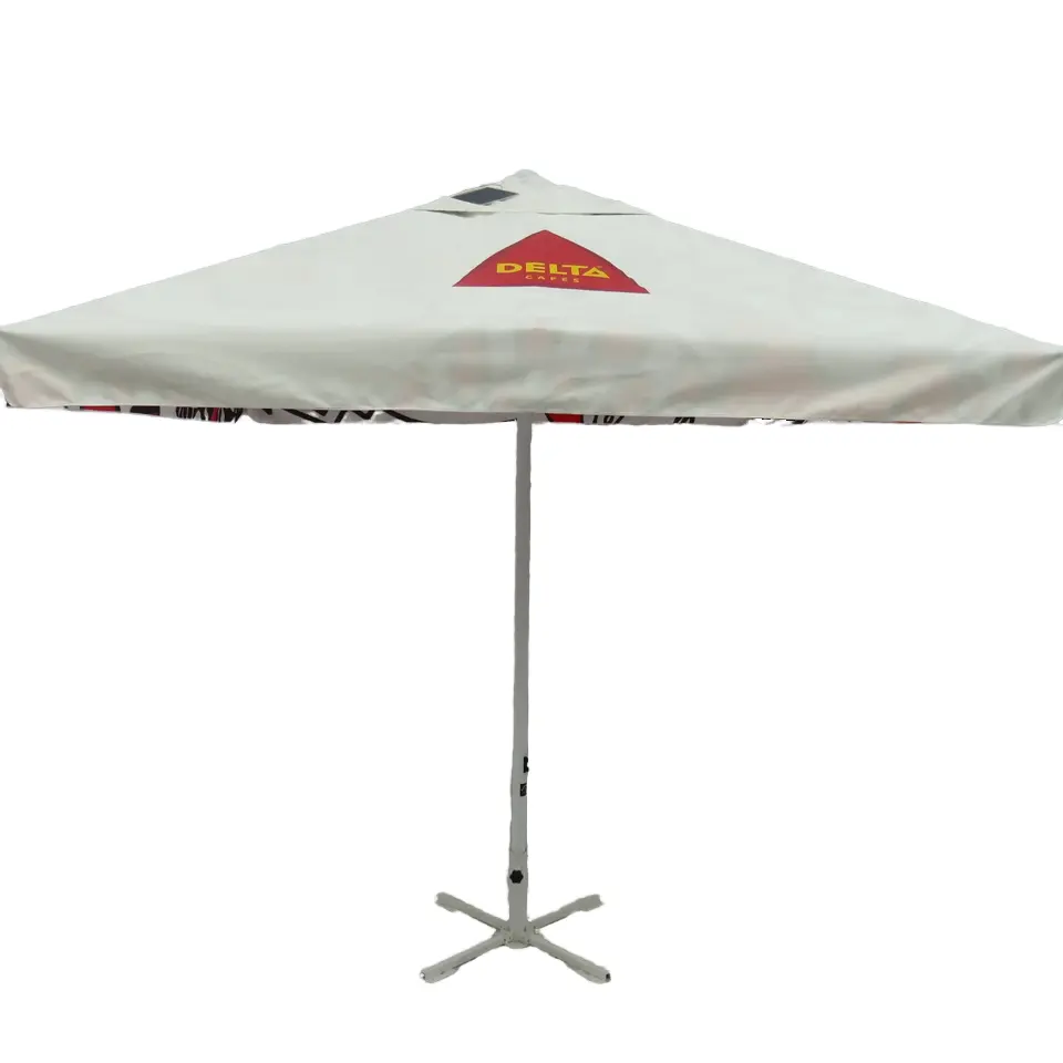 Customized Outdoor 2.5x2.5m Solar Parasol Aluminum Frame with REPT Fabric for Hotels and Parks