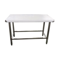 Plan de travail en acier inoxydable 3 couches 201/304 avec revêtement autonettoyant, capacité robuste, modulaire et extensible pour cuisines commerciales