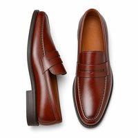 Mocassins classiques Old Money pour hommes, en cuir, élégants et minimalistes, chaussures à enfiler, chaussures décontractées.