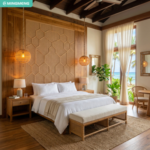 Ensemble de chambre d'hôtel, lit king size, bois massif, design moderne et contemporain, mobilier commercial durable - Product Image 6