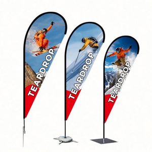 Custom Promotional Wind Flying Decorations Knife Type Promo Banner Beach Feather Teardrop <b>Flag</b> - Product Image 4