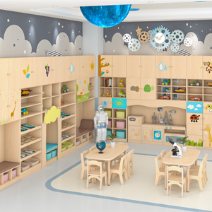 Armoire de rangement multifonctionnelle pour enfants, organisateur de jouets pour la maternelle, la salle de classe, l'école, durable et sûr - Product Image 4