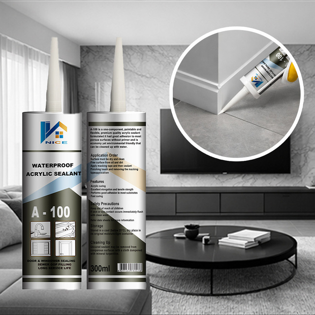 Manufacturer Wholesale Acrylic Silicone Sealant Waterproof for Indoor/Outdoor Use with Strong Adhesive Properties