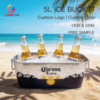 Seau à glace de fête, grand cylindre métallique, surface brillante, refroidisseur de bière, whisky, boissons, pour événements extérieurs, restauration, bar, vente en gros