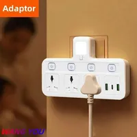 Multiprise UE/UK avec 3 prises CA, 2 ports USB et 1 port Type-C à charge rapide, interrupteurs individuels, adaptateur mural universel