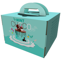 Boîte à gâteau en carton à bon prix, emballage en carton pour gâteau avec poignée et fenêtre