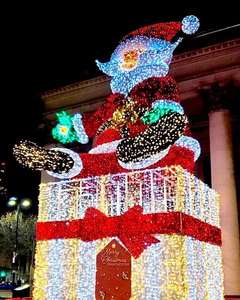 Luces decorativas 3D de Papá Noel a prueba de agua IP65 para exteriores, para mercados navideños, festivales, jardines y exhibiciones nocturnas. - Product Image 1