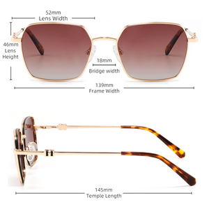 Lunettes de <span class=keywords><strong>soleil</strong></span> rétro unisexes à thé avec monture carrée en métal et verres en <span class=keywords><strong>verre</strong></span> Lunettes de <span class=keywords><strong>soleil</strong></span> carrées de créateur - Product Image 5
